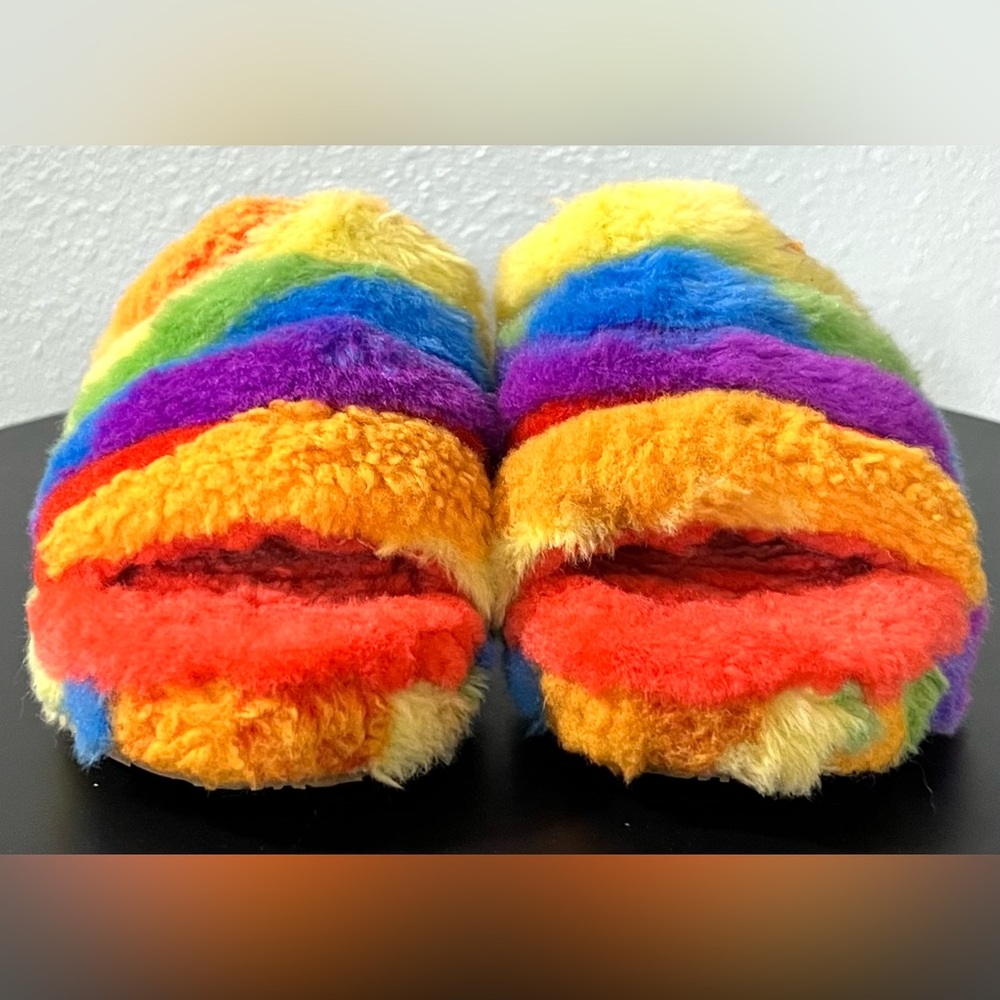 UGG Fluff Yeah Cali Collage Rainbow Sheepskin Fur… - image 5